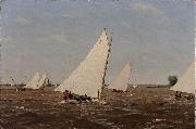 Thomas Eakins Sailboats Racing on the Delaware Sweden oil painting artist